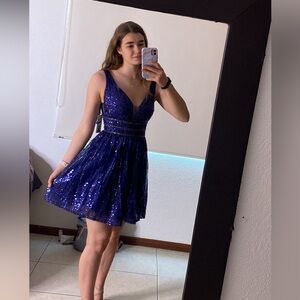 Sparkly blue dress